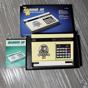1978 Epoch Casino 21 BlackJack Calculator Electronic Handheld Game Gamble 7830.